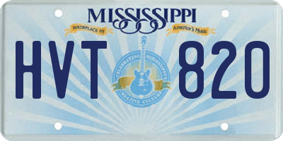 MS license plate HVT820