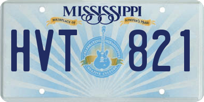 MS license plate HVT821