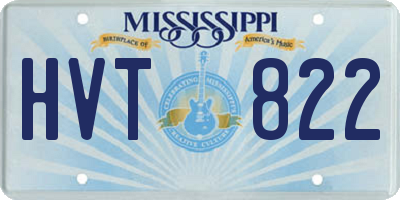 MS license plate HVT822