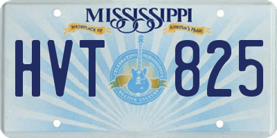 MS license plate HVT825