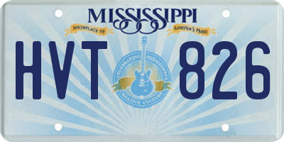 MS license plate HVT826
