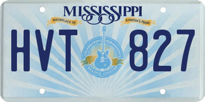 MS license plate HVT827