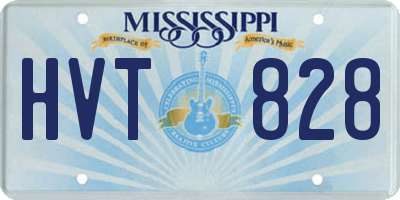 MS license plate HVT828
