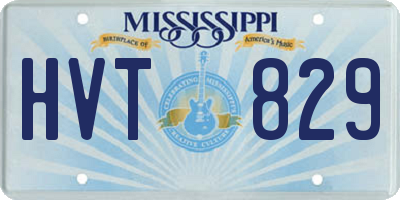 MS license plate HVT829
