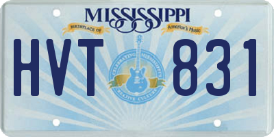 MS license plate HVT831