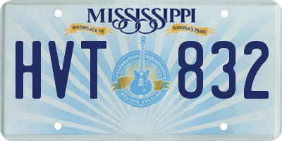 MS license plate HVT832