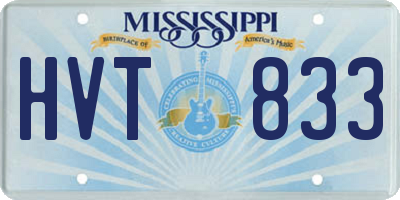 MS license plate HVT833