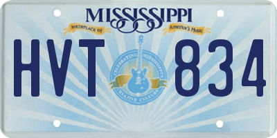 MS license plate HVT834