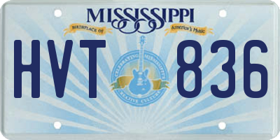 MS license plate HVT836