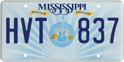 MS license plate HVT837