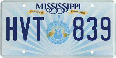 MS license plate HVT839