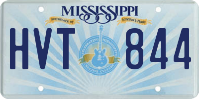 MS license plate HVT844