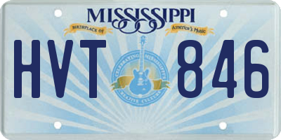 MS license plate HVT846