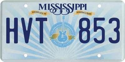 MS license plate HVT853