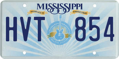 MS license plate HVT854