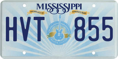MS license plate HVT855