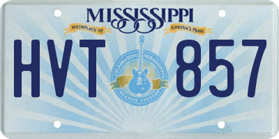MS license plate HVT857
