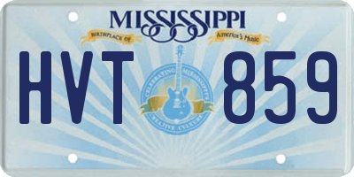 MS license plate HVT859