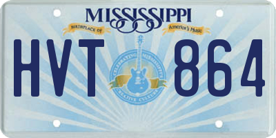 MS license plate HVT864