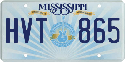 MS license plate HVT865