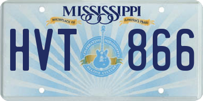MS license plate HVT866