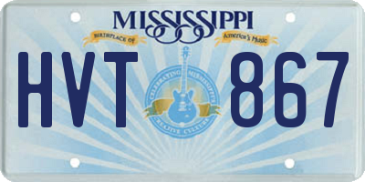MS license plate HVT867