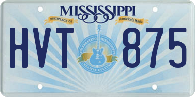 MS license plate HVT875