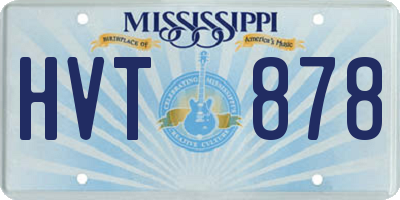 MS license plate HVT878