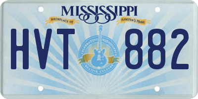 MS license plate HVT882