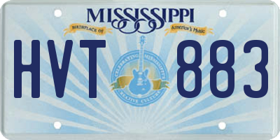 MS license plate HVT883
