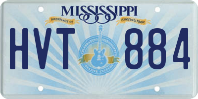 MS license plate HVT884