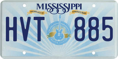 MS license plate HVT885