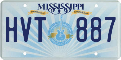 MS license plate HVT887