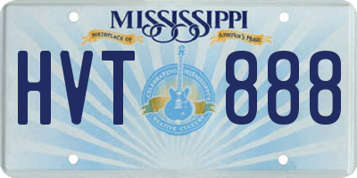 MS license plate HVT888