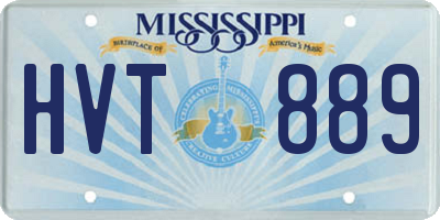 MS license plate HVT889