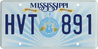 MS license plate HVT891