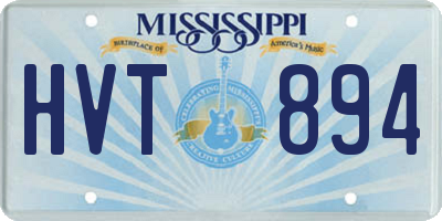 MS license plate HVT894