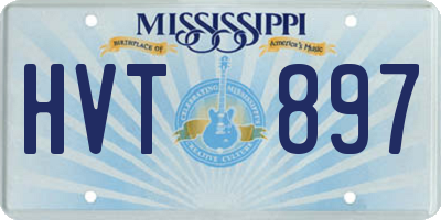 MS license plate HVT897