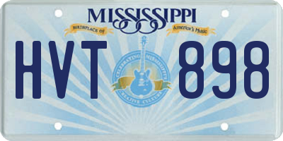 MS license plate HVT898