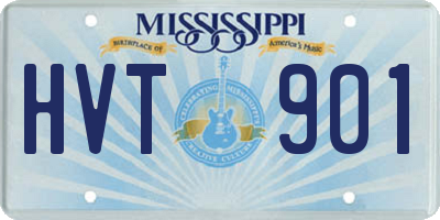 MS license plate HVT901