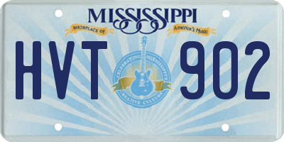 MS license plate HVT902