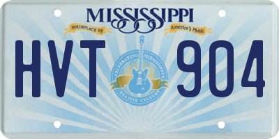 MS license plate HVT904