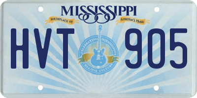 MS license plate HVT905