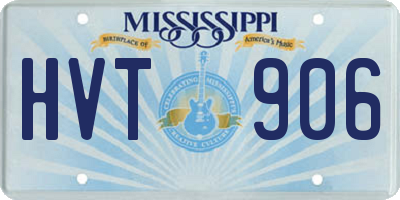 MS license plate HVT906
