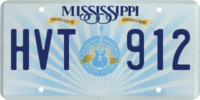 MS license plate HVT912