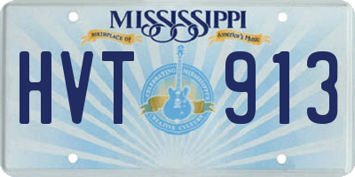 MS license plate HVT913