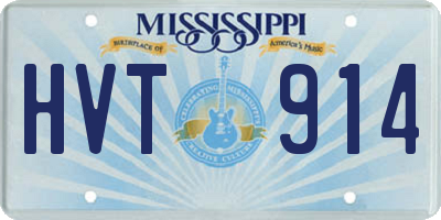 MS license plate HVT914
