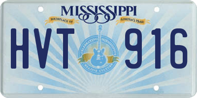 MS license plate HVT916