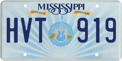 MS license plate HVT919