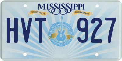 MS license plate HVT927